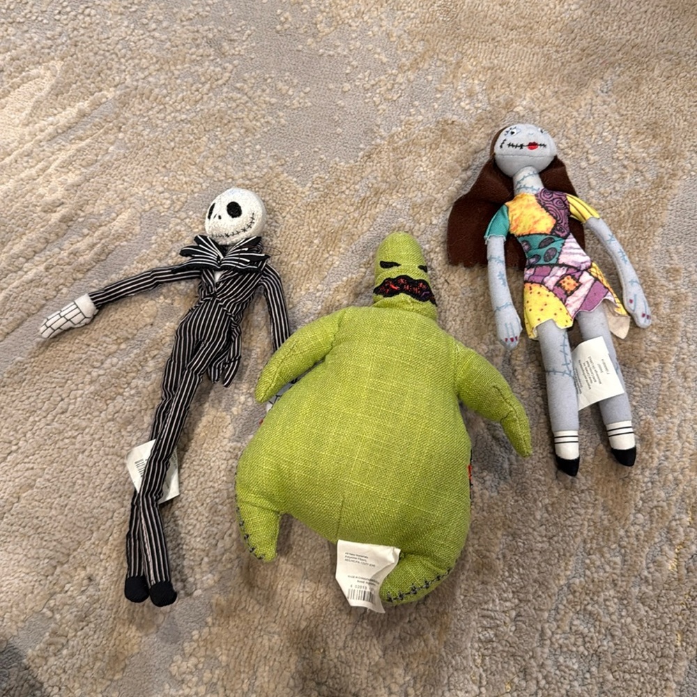 Jack Sally Oogie Boogie SET 3 LL Plush small 8 inch hoop retail stores